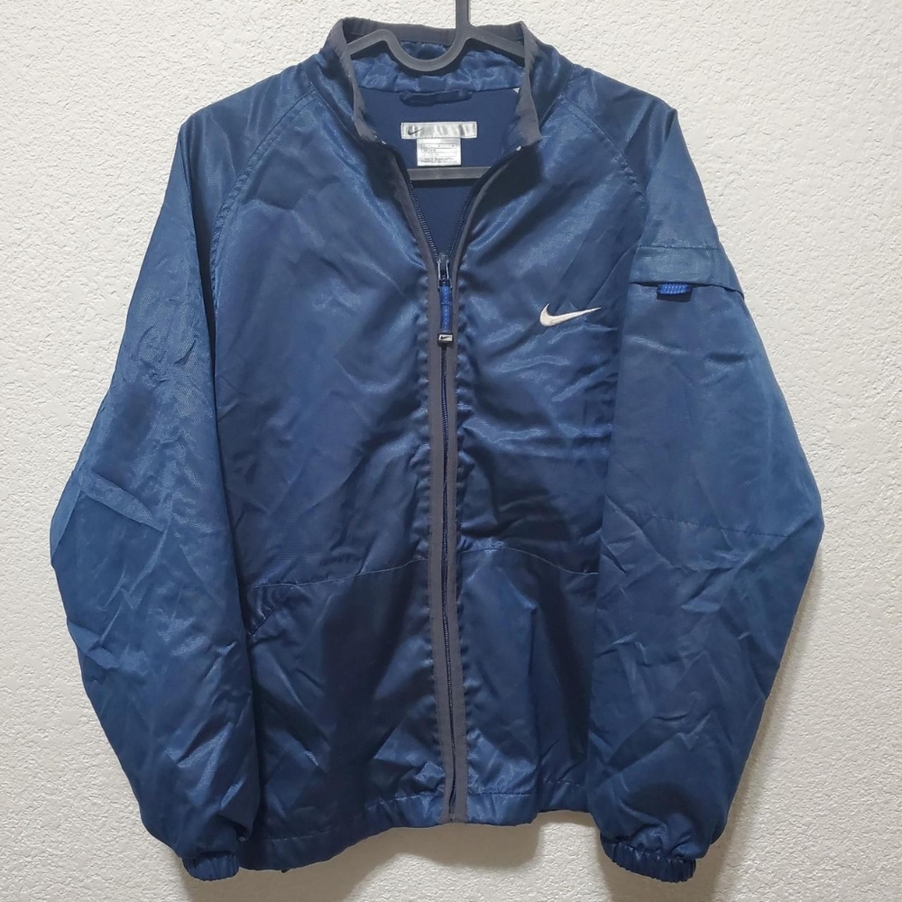 •Navy blue Nike zipup windbreaker🚢🔵✔